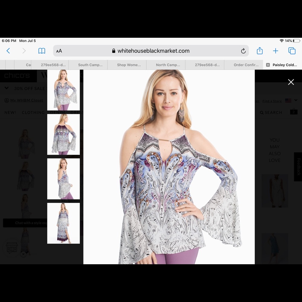 Cold Shoulder tunic